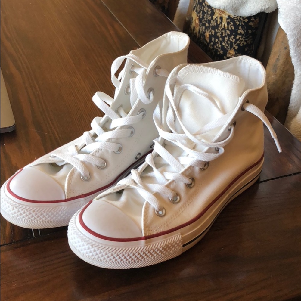 White converse high tops